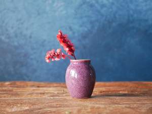 Hand-thrown Tiny Bud Vase / copper-purple kinyo glazed - P15