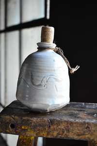 Jars: Pastel White Bottle with Corc