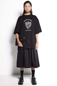 Rosa De Los Vents Unisex Tee - Black with discharged print