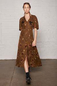 Sale: Beau Monde Dress - Cocoa Rosette