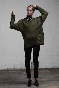 Unisex Collection: SILENT MAJORITY UNISEX JUMPER - KHAKI MERINO