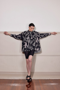 Unisex Collection: PALM PEOPLE SHIRT - BLACK ISLE PRINT