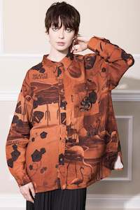 Unisex Collection: OASIS SHIRT - REDWOOD PRINT