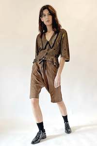 PLANET SHORT- KHAKI BROWN CUPRO