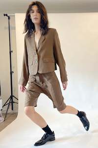 Ss2022 Earth Rising: PLANET BLAZER- KHAKI BROWN CUPRO