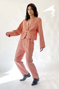 PLANET BLAZER- ROSEATE LINEN SILK