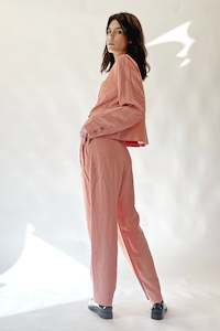 PLANET PANT - ROSEATE LINEN SILK