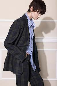 PLANETARY BLAZER NAVY PLAID