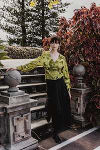 Aw2022 Neon Desert: HEARTS ON FIRE WRAP TOP - NEON PRINT