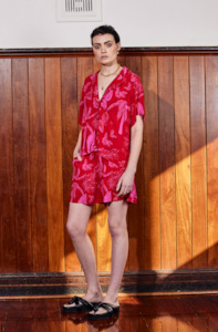 PACIFIC LOVERS SHIRT - PINK ISLE PRINT