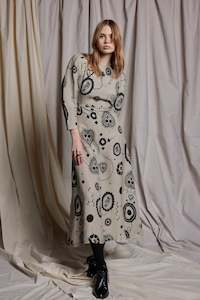 Aw23 The Arrangements: FLORENCE DRESS - STONE CAMEO PRINT