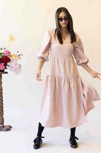 Aw23 The Arrangements: HEAVY HEARTS WRAP DRESS - PINK