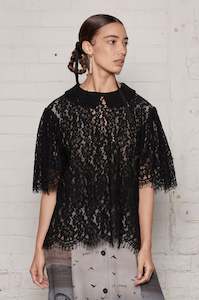 ORNAMENTAL T - BLACK LACE