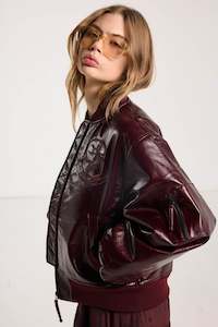 Aw2025 Significant Other: Juliet Bomber - Plum Vegan Leather
