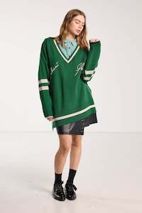 Aw2025 Significant Other: Hearted Jumper - Grass Green Merino