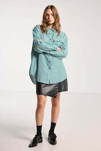 Dear John Shirt - Green Stripe