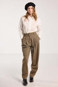 Aw2025 Significant Other: Suitor Pant - Cedar Brown Herringbone