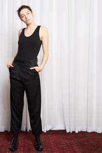 Dreamscape Sale: CULT CLASSIC PANT - BLACK LINEN VISCOSE