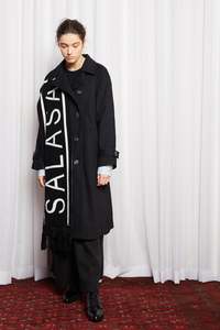 SCIFI SCARF - BLACK MERINO KNIT