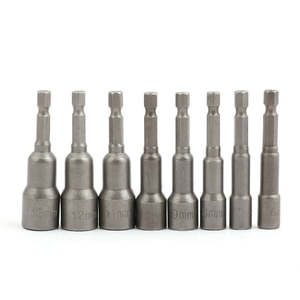 Tool Batteries: 8PCS Socket Magnetic Nut Driver Set Drill Bit Adapter 1/4'' Hex Shank 6-13MM