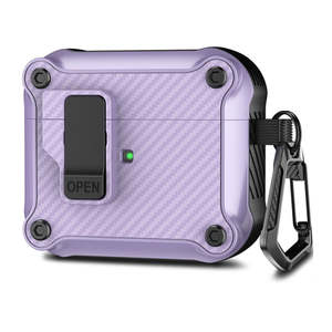 Earphone Headsets: AirPods 3 Case Lock Clip, Armor Protective Hard TPU Case