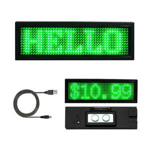 Others In Electronics: LED Name Badge Tag - Green