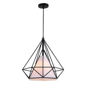 Pendant Lights: Pendant Hanging Light Lampshade Metal Diamond Black