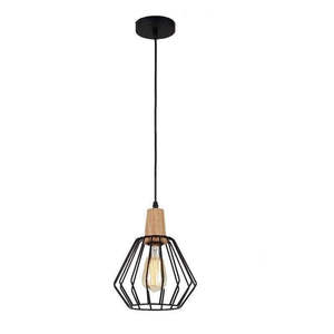 Wood Pendant Light Modern Ceiling Lights Black Lamp Pendant Lighting