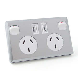 Wall Sockets: Dual USB 2.1A Power Point Home Wall Power Supply Socket