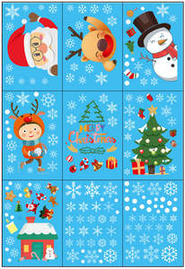 Decorations: Christmas window stickers A