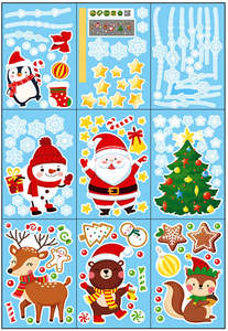 Decorations: Christmas window stickers C