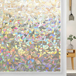 For Home: 45cmx200cm 3D Rainbow Window Film