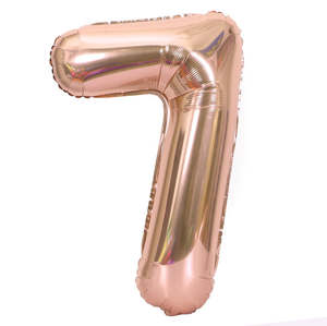 For Party: 7 Rose Gold Jumbo Numbers 100cm 40" Helium Quality Foil Balloons Number Giant