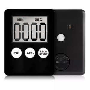 BLACK Magnetic Kitchen LCD Digital Timer