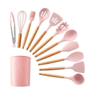 Mini Kids Silicone Cooking Utensils Set Cookware Kitchen