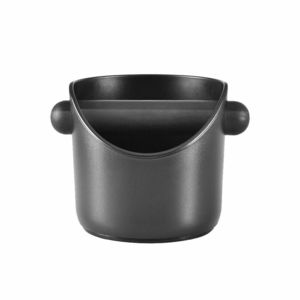Kitchen Dining: Coffee Knock Box Espresso Grinds Waste Container Tamper Bin Black