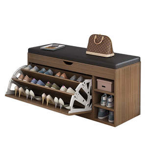 Home Storage: Shoe Storage Bench Black