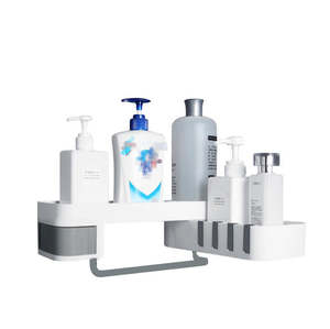 Shower Caddy Corner Bathroom Storage Shelf Holder Rack Organiser Adhesive Tripod