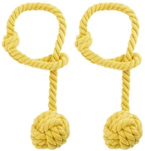 Curtains Blinds: A Pair of Hand Knitting Curtain Rope Clips Holder Cord Curtain Tie Back with Single Ball Indoor Office Window Curtain Bracket Decoration(Yellow)