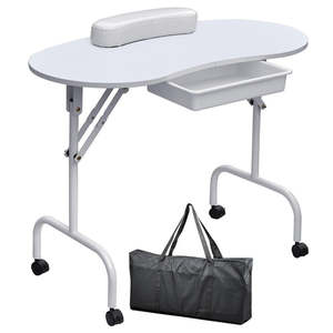 Folding Manicure Table White