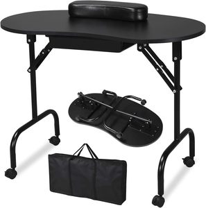 Hand Foot Care: Folding Manicure Table Black