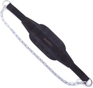 Weighted Chin Up Belt with Chain Dip Belt Powerlifting Strength Training Waist Back Support