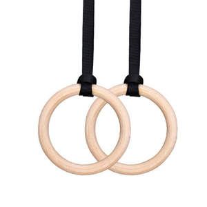 Exercise Equipment Weights: 28mm Wooden Gymnastic Rings Gym