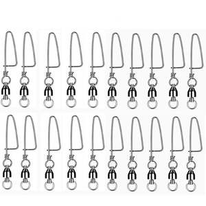 #7 20PCS Ball Bearing Fishing Swivels Snap Coastlock Fishing Line Connector