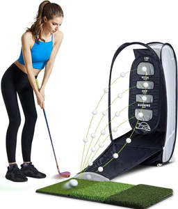 Golf Practice Hitting Net 2 Target and Ball Swing Training