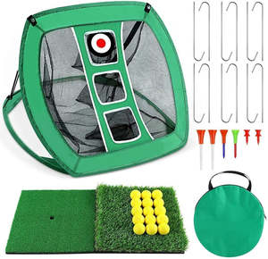 Golf: Golf Practice Net Hitting Net Golf Chipping Net Kit - Net + Balls + Mats