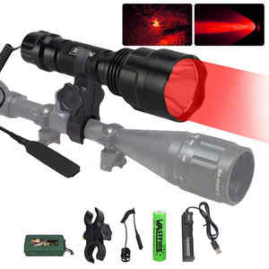 Tactical Red Flashlight Hunting Torch Light Camping Lamp Scope