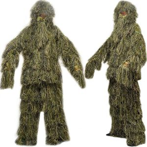 Hunting Shooting: Ghillie Suit 3Pcs Camouflage Hunting Archery Clothing