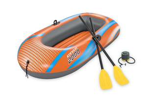Kayaks: 185x97cm Two Persons Inflatable Kayak with Oars, Pump, Repair Patch