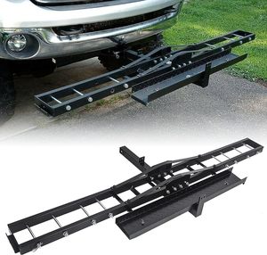 All: 227kg Motorcycle Scooter Dirt Bike Carrier Hauler Hitch Mount Rack Ramp Anti Tilt